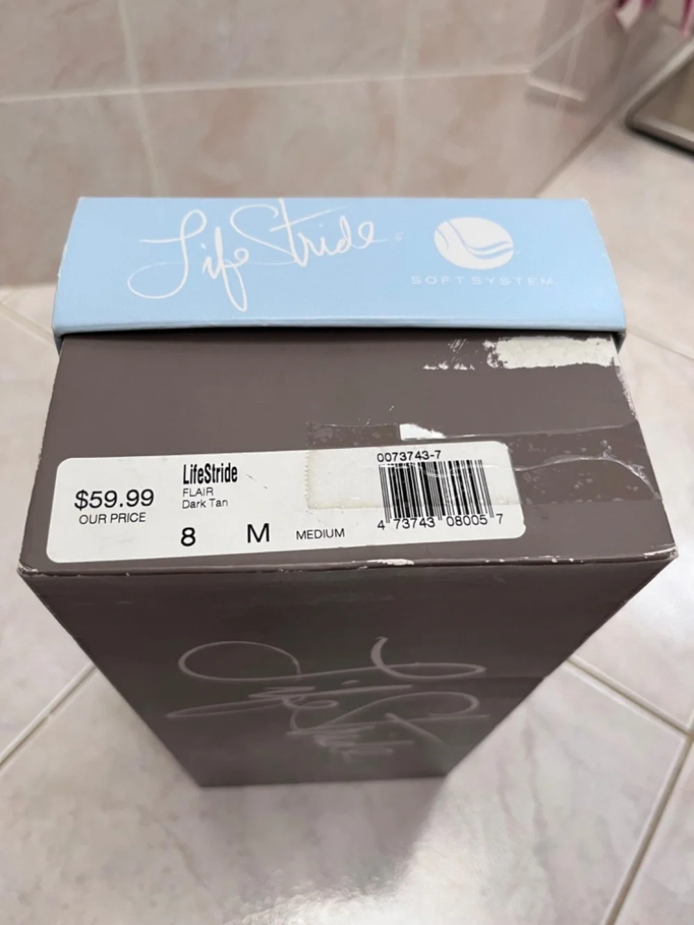 LifeStride Flair Brown Ballet Wedge Shoes /Size 8M